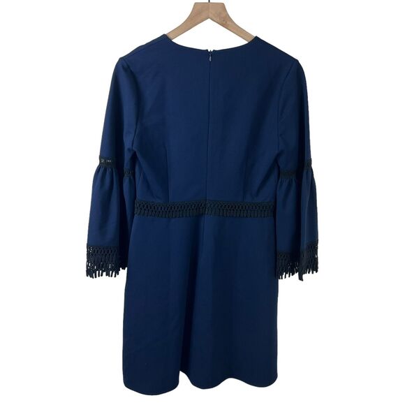 Kobi Halperin Womens Midnight Blue Crochet 3/4 Bell Sleeve Vanessa Dress 6 NWT‎ - Picture 3 of 6